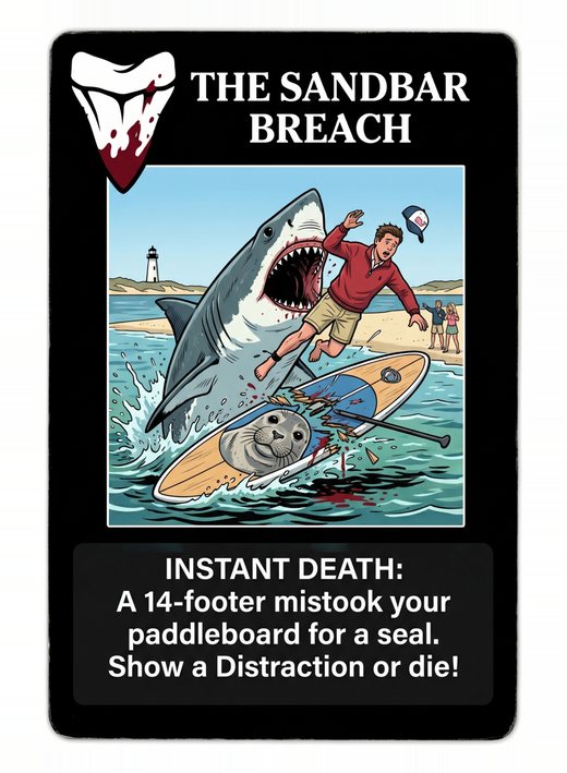 The Sandbar Breach — a Great White card